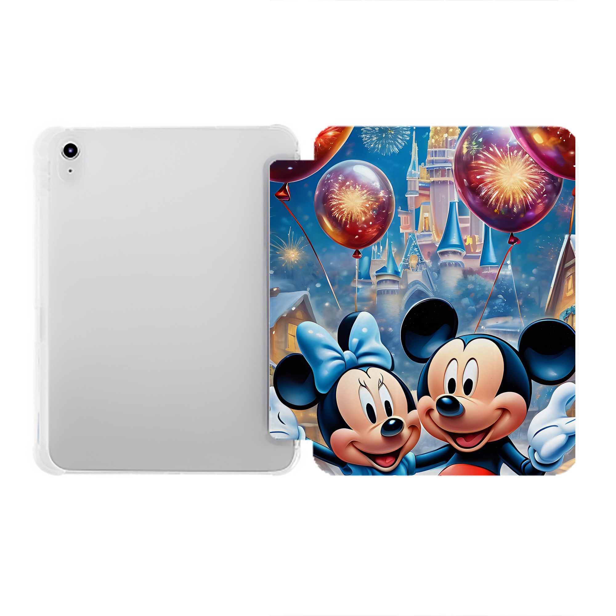 （画像用） ミッキーマウス Mickey Mouse IPad ケース ペン収納付き 三つ折りスタンド PUレザー×シリコン 対応機種9.5/10.5/10.9インチ
